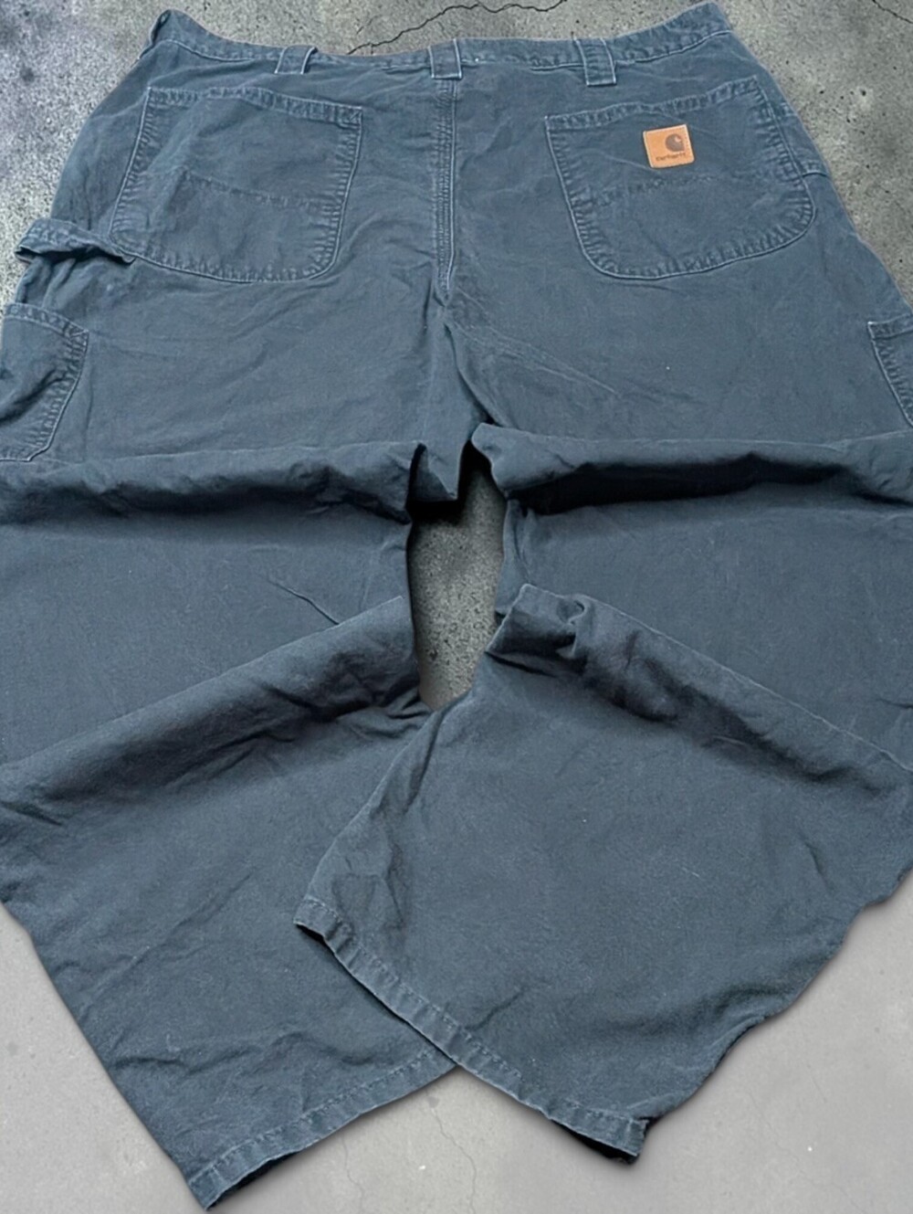 Vintage Carhartt Carpenter Pants Size 36 x 29 Loose Dungaree Fit Black Utility